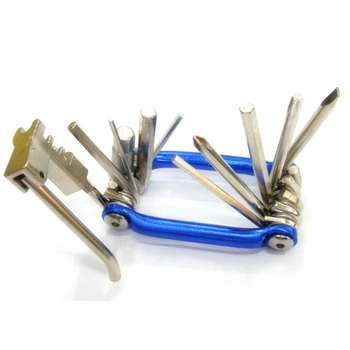 

Cycling Tool Mo-Metallic Bike Tools Multi-function Mini Bike Pocket Repair Kits Tools Kit Tool Set 6 Hex Opener For Bicycle