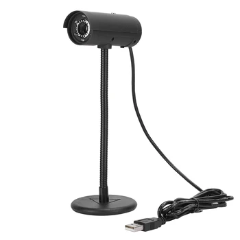 

480P HD Camera Long Rod Black ABS Built-in Sound-Absorbing Microphone Computer Accessories Computer Camera