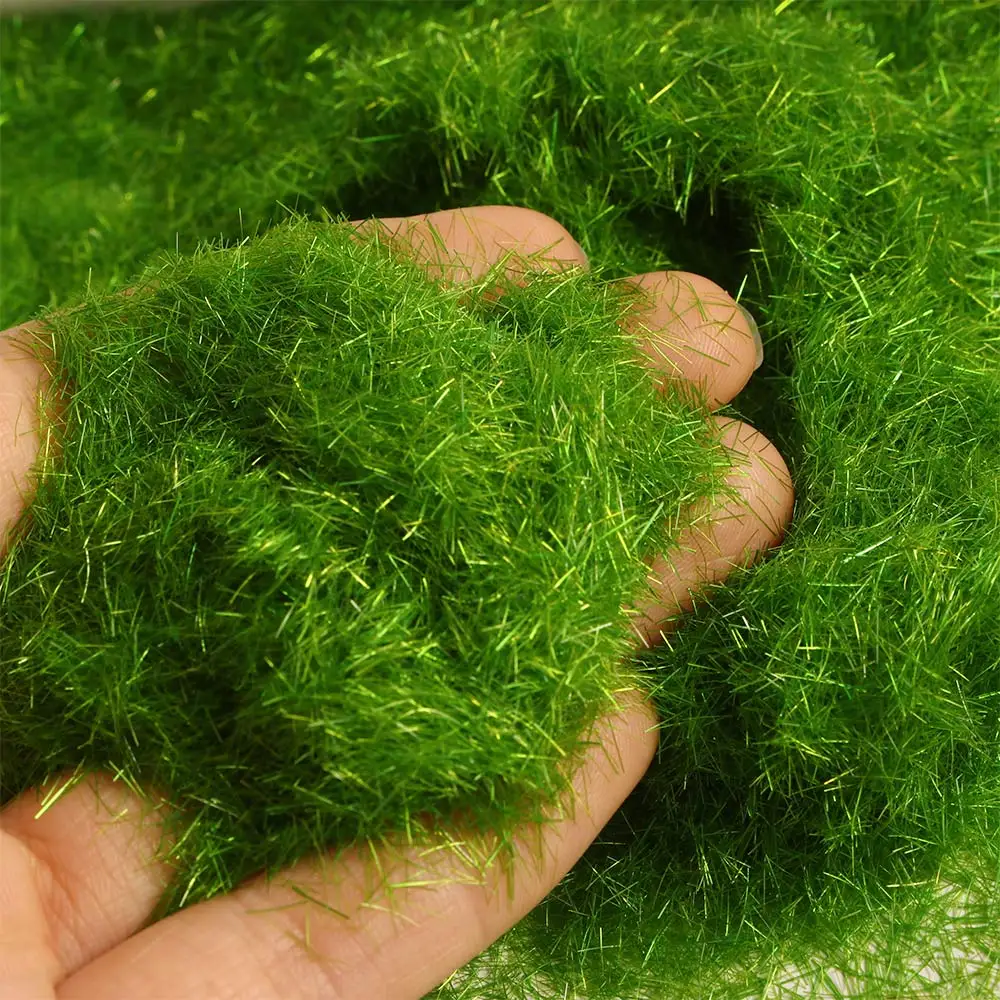 8 Packs Artificial Moss for Crafts DIY Powder Plant Flocked Ornaments  Plants Green Sand Table 