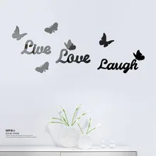 Производители рекламные самоклеящийся акриловый 3D бабочка стерео наклейки на стену зеркало украшение спальня гостиная Televisi