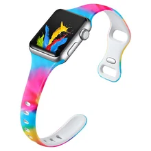 

Silicone Strap For Apple watch band 44mm 45mm 42mm watchband bracelet iWatch 40mm 38mm 41mm correa apple watch series 6 7 5 3 SE
