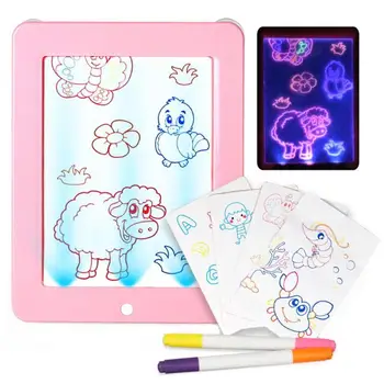 

Children 3D Writing Board Rich in Color Benefiting Eyes Development Fluorescent Graffiti Drawing Tablet Educational Toys