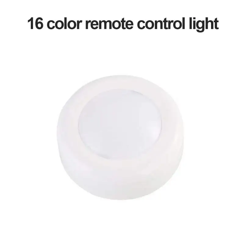 only 1 lamp 1 Pc/3 предмета в комплекте, 6 штук в партии, Беспроводной под шкаф светильник RGB светодиодный Ночной светильник шкаф счетчик шкаф с полками лампа с пультом дистанционного управления Светодиодный светильник s - Испускаемый цвет: only 1 lamp