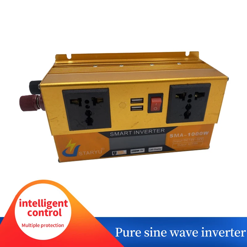 Inverter A Onda Sinusoidale Pura Potenza Sma-1000W Convertitore Inverter 10V-32V Con Convertitore Di Frequenza Display Inverter Di Potenza