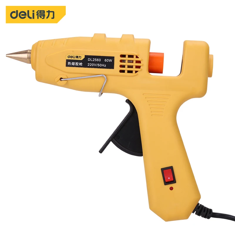 Deli DL2560 Hot Melt Glue Gun Electrical Tools Household Tool DIY Tools PTC Heating Aluminum Outlet Glue Lndependent Switch