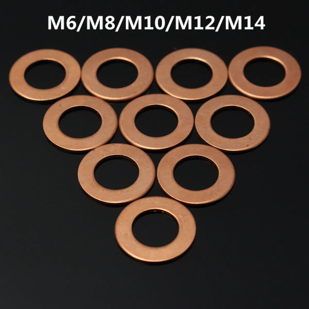 for AN-3 Brake Hose End Pack of 10 Copper Crush Washers to fit M12 Banjos 