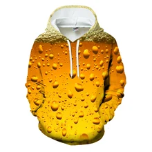 3D пиво пузырьковый принт Мужская толстовка уличная мода Дамская Толстовка спортивный костюм для мужчин Осенняя удобная куртка спортивная куртка