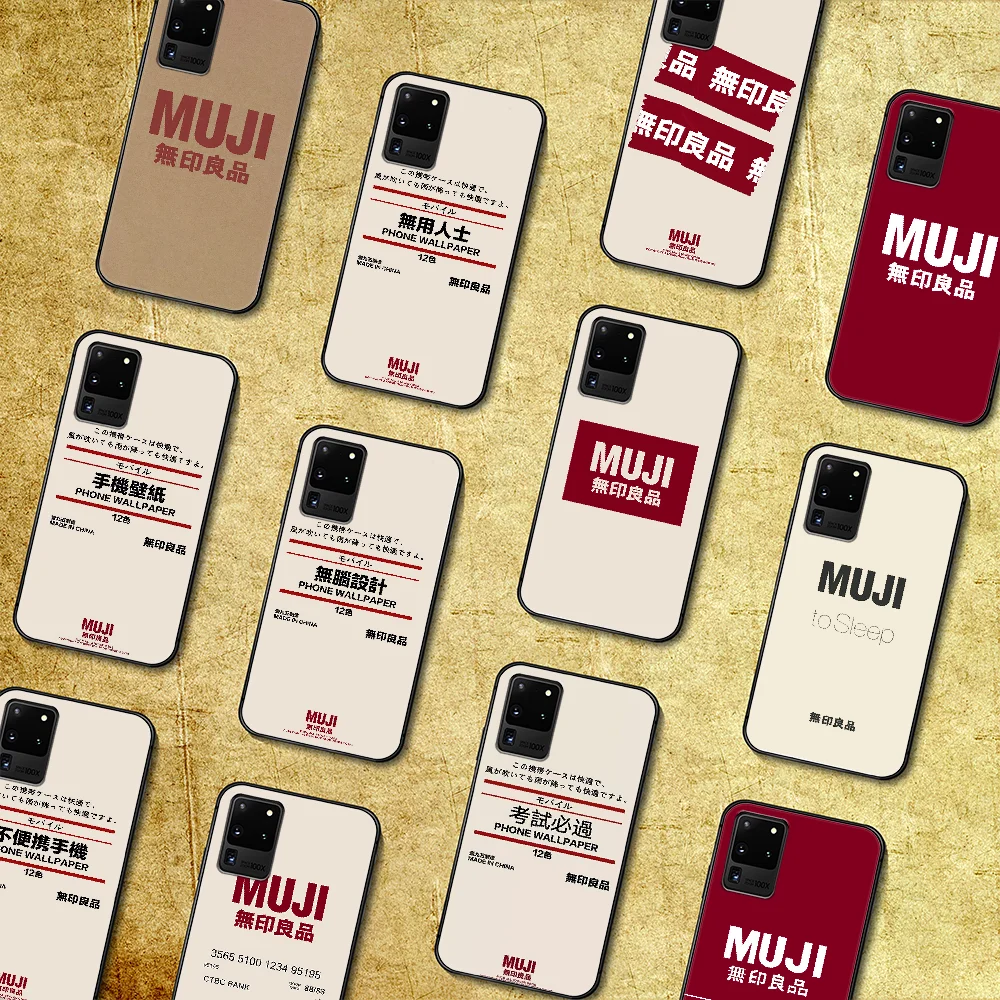 Роскошный японский чехол для телефона MUJI корпус корпуса Samsung Galaxy S 7 8 9 10 e 20 FE edge uitra