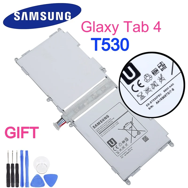 EB-BT530FBU EB-BT530FBC samsung планшет Батарея для Galaxy Tab4 Tab 4 SM-T530 T533 T535 T531 T535 T537 Аутентичные 6800 мАч