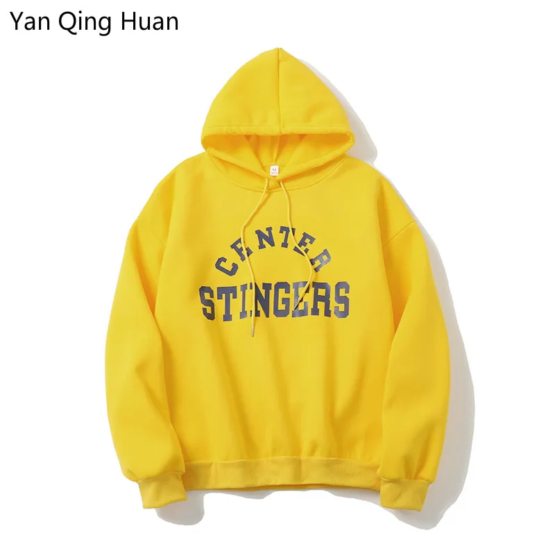 Женская толстовка Yan Qing Huan зимняя теплая свободная Корейская с капюшоном и