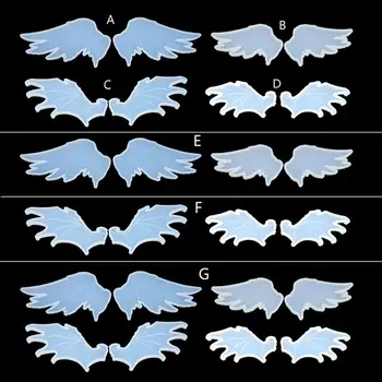 

Cute Evil Angel Wings Pendant Silicone Resin Mold Earrings Necklace Resin Casting Mould Jewelry Making Tools Art Crafts