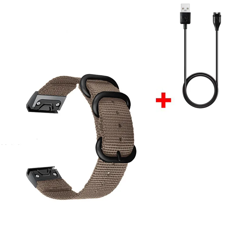 3 в 1 COMLYO USB кабель для зарядки для Garmin Fenix 5X5 5S ремешок Quick Release наручный ремешок для Garmin Fenix 5s браслет ремешок для часов - Цвет: Color18