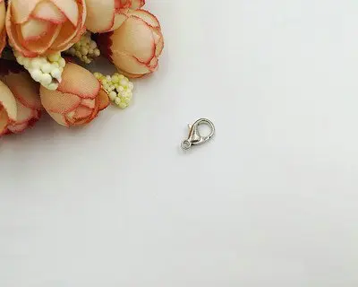 Серебристый Diy сумка аксессуары маленький крючок Застежка 14 мм золото Серебристая черная бронза 40 шт./партия - Цвет: Серебристый