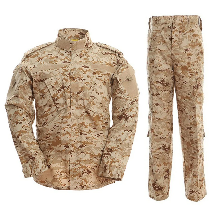  WW2 Security Team Army Suit Man Military Uniform Combat Jacket+pants with Pocket Multi Camouflage C