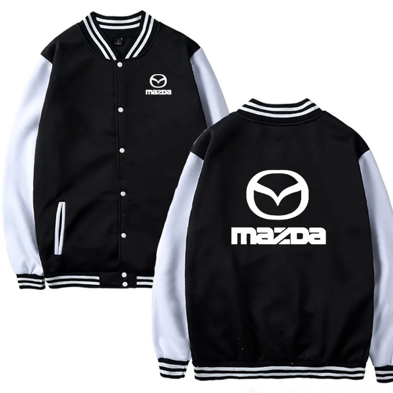 Мужская бейсбольная куртка для Mazda Car с логотипом, повседневные толстовки в стиле хип-хоп Harajuku, мужская бейсбольная форма, облегающая унисекс B - Цвет: as picture