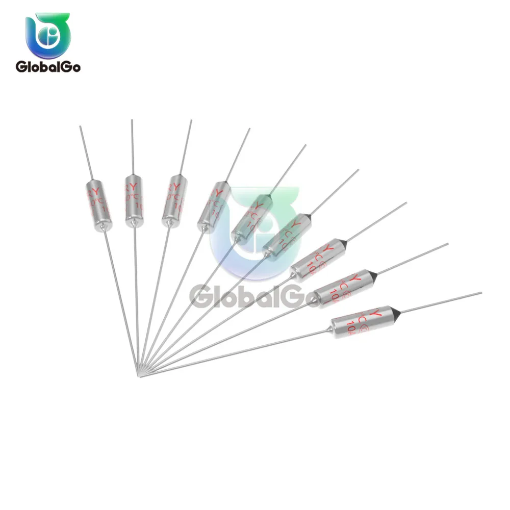 10 шт./лот TF RY Термальность предохранитель 10A 250V Температура 60C 65C 85C 90C 95C 100C 120C 121C 125C