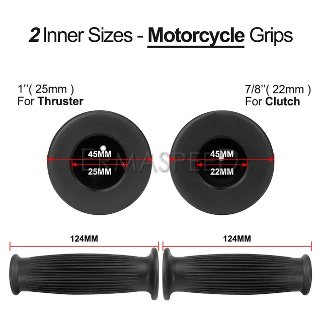 Motorcycle Grips 1 Inch Cafe Racer Motorcycle Grips - Universal 7/8" Non- Slip Open End Grips For Street & Dirt Bikes Universal Motorcycle Grips 7/8 Inch - Foto 11