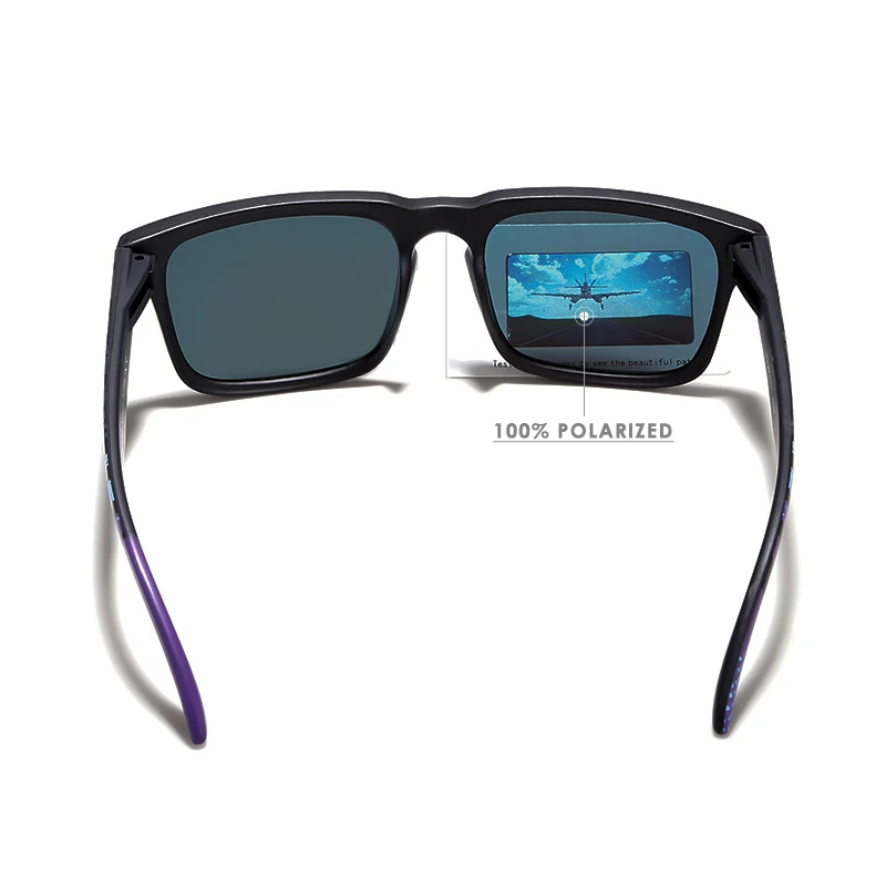 HELM Polarized Sunglasses Men Classic Square Unisex Sun Glasses Ken Block With Original Box Happy 43 Lense