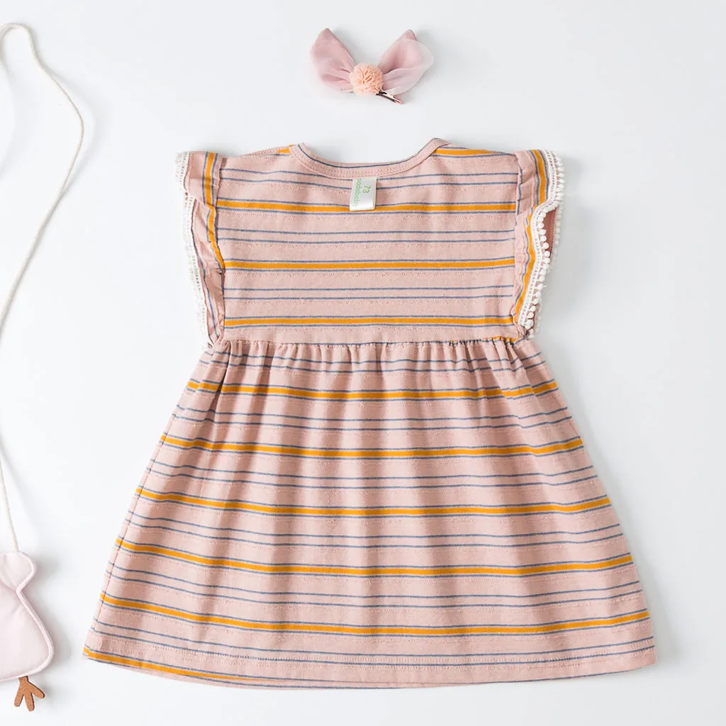Baby Girls Dress kids Sleeveless Striped Country Dress Princess Dress Cute Kids Dresses For Girls Toddler Infant Dress