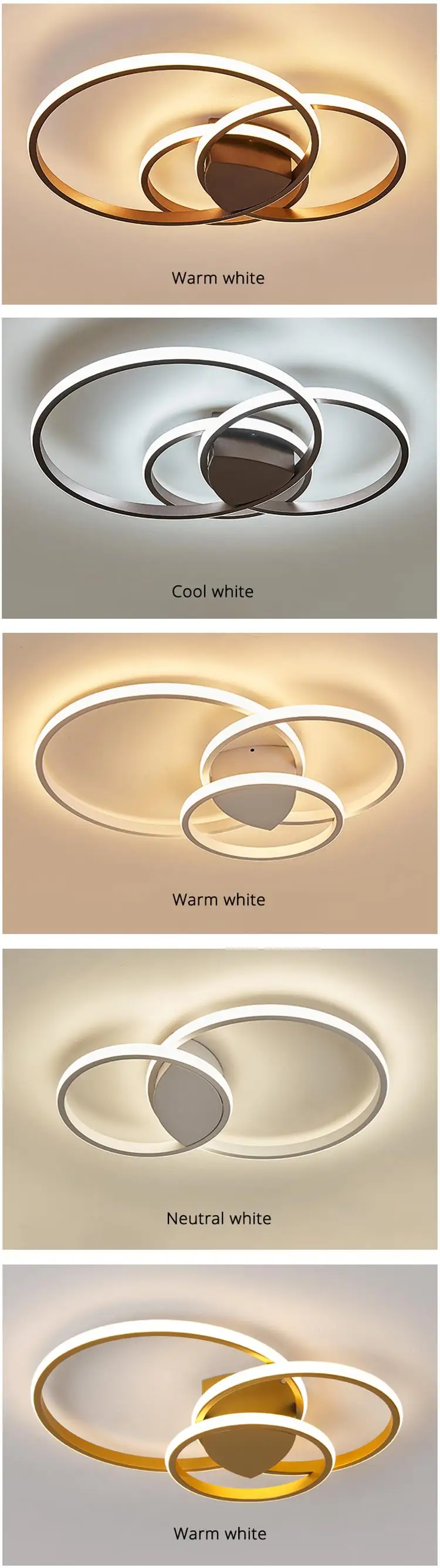 hanging chandelier 1/2/3 Rings Aluminum Chandeliers Ultra Thin For Dining Room Kitchen Studyroom Foyer Coffee Hall Bedroom Indoor Simple LED Lamps wood chandelier