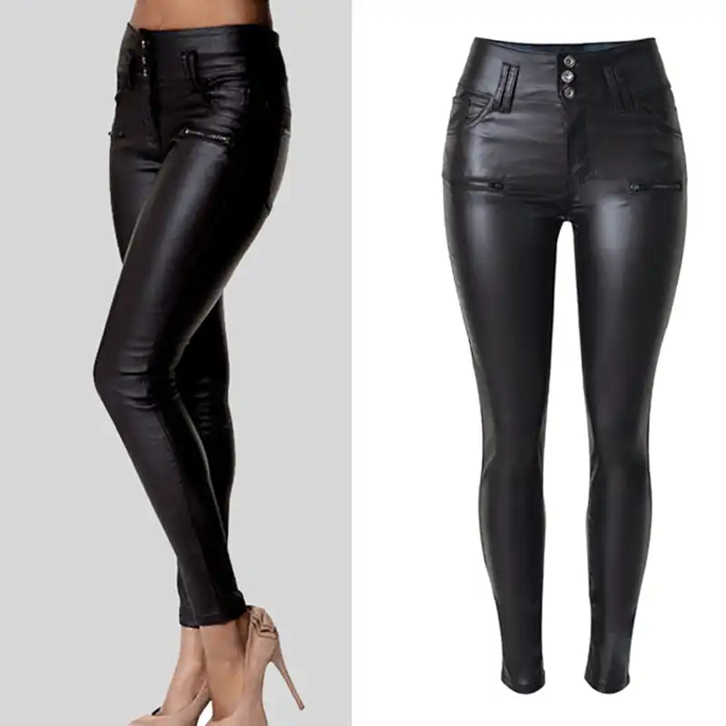Plus size leather jeans Clearance