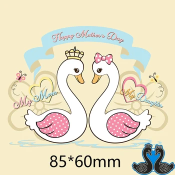 

85*60mm Heart swan new Metal Cutting Dies for card DIY Scrapbooking stencil Paper Craft Album template Dies