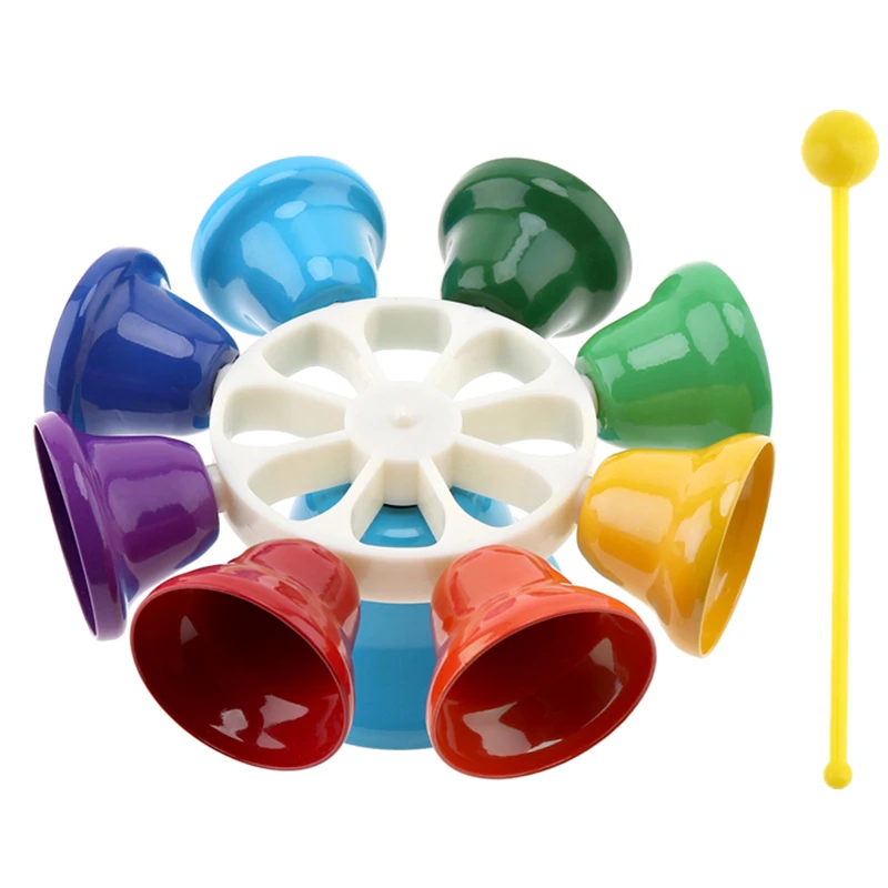 ИРИН красочный 8 нот ударный Колокольчик колокольчик музыкальная игрушка для детей дети ребенок Раннее Образование музыкальный подарок