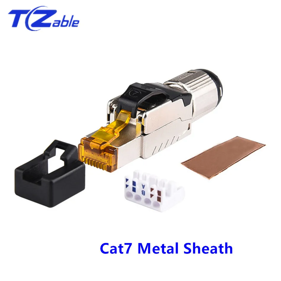 Разъем Cat7 RJ45 штекер водонепроницаемый 360 градусов полностью экранированный Rj 45