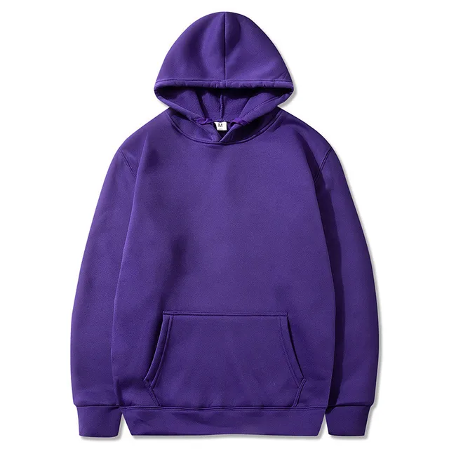 Fashion Brand Men's/Women's Hoodies 2021 Autumn New Male Casual Hoodies Sweatshirts Men's Solid Color Hoodies Sweatshirt Tops Purple