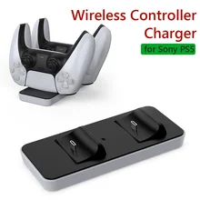 

Type-C Dual Wireless Controller Charger Controller Charging Station Stand Replacement for Sony PS5 Gamepad Power Cradle Dock