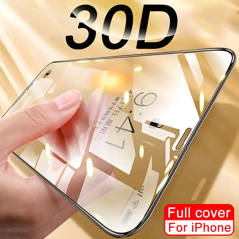 Защитное стекло 30D для iPhone 11 Pro Xs Max Xr X защита экрана из закаленного стекла 10 7 8 6 6s
