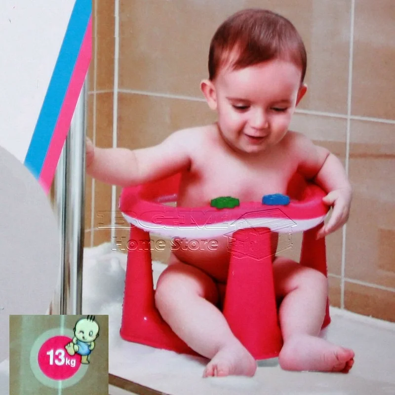 Siège de bain 3 en 1 pour bébé, siège de salle à manger et d'activité pour enfants, anneau de siège, chaise rose