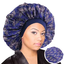 

Extra Large Satin Bonnet for Women Floral Print Soft Salon Makeup Hair Cover Ladies Day Night Sleep Cap Long Hair Care Hat New