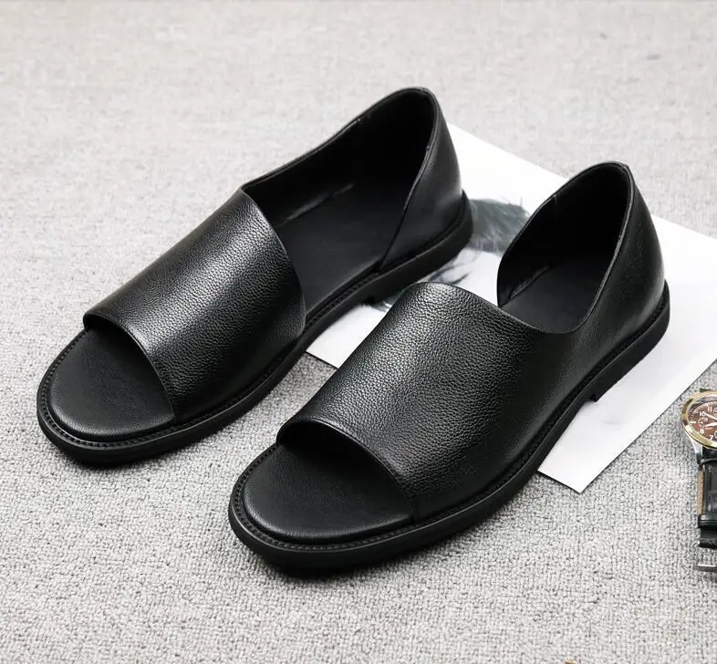 

New Fashion Summer Beach Men Sandals Breathable Causal Outdoor Shoes Genuine Leather Men's Flip Flop Sandal