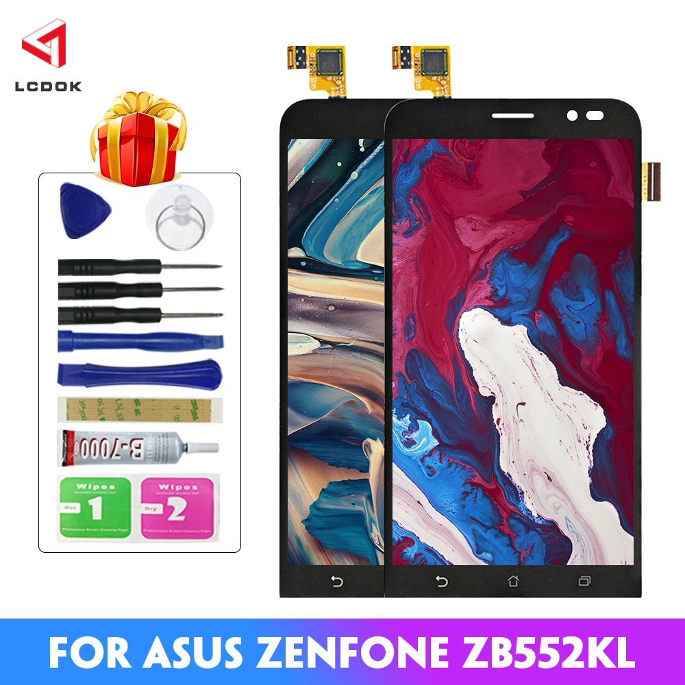 100% протестированный ЖК-дисплей для Asus Zenfone Go ZB552KL X007D кодирующий преобразователь