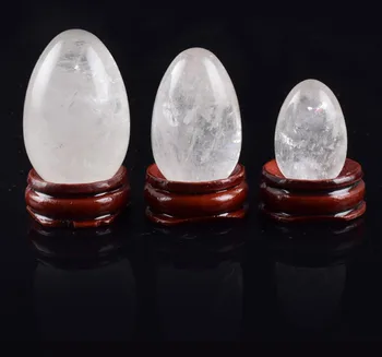 

Yoni Egg Natural Rock Quartz Stone Yoni Eggs Pelvic Kegel Exercise Jade Egg Tightening Vaginal Muscle Crystal Ball Massage Stone