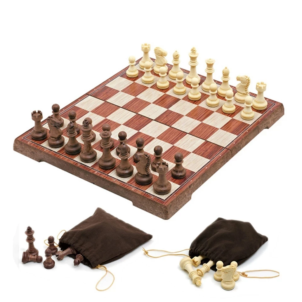 Plastic Chess Set Game Games of International Magnetic Folding Chessboard Pieces Chessman I16 | Спорт и развлечения