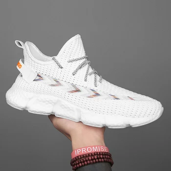 

Summer New running shoes men's casual sports shoes Men Footwear Breathable Mesh Light Walking sneaker Soft bottom Popular