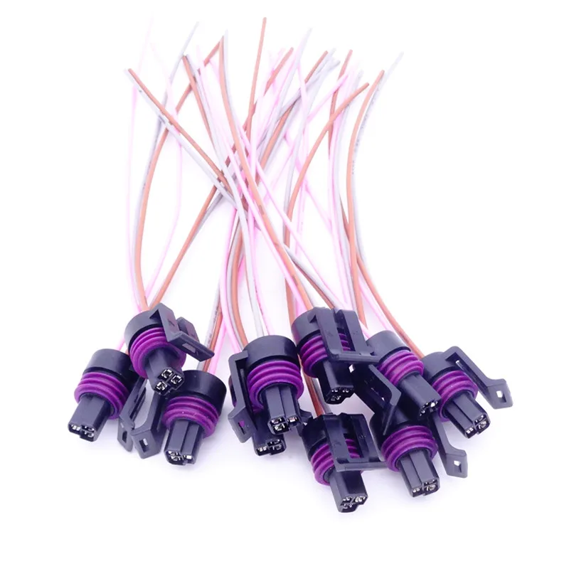 

10pcs 3 Pin Universal Engine Oil Pressure Sensor Connector Plug Copper Wire Harness Socket for TianLong HOWO J6 Truck