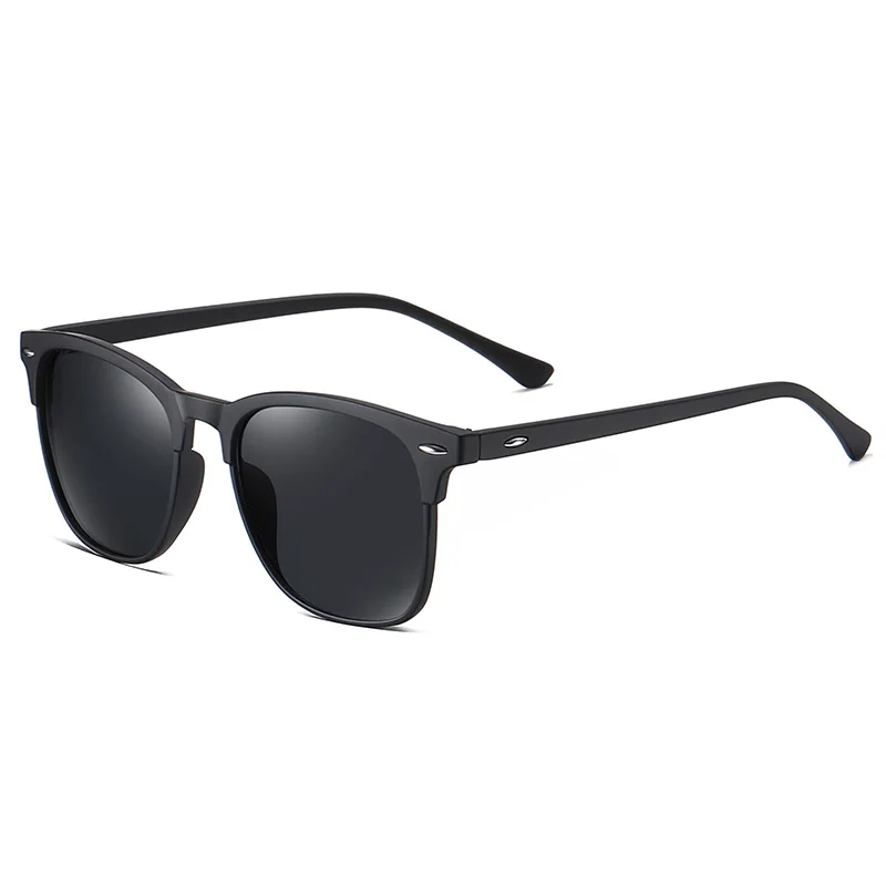 Pro Acme брендовые дизайнерские квадратные поляризованные солнцезащитные очки для мужчин и женщин классические ретро Квадратные Солнцезащитные очки зеркальные линзы sonnenbrille PC1361 - Цвет линз: C2 Matte Black