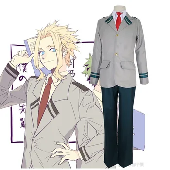 

Anime college cosplay hero clothing school uniform men's jacket pants royal uniform wig set