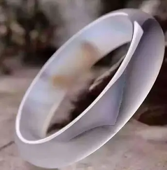 

Natural high ice ink painting grass flower chalcedony agate bracelet Agate Jade Bracelet jade bangle