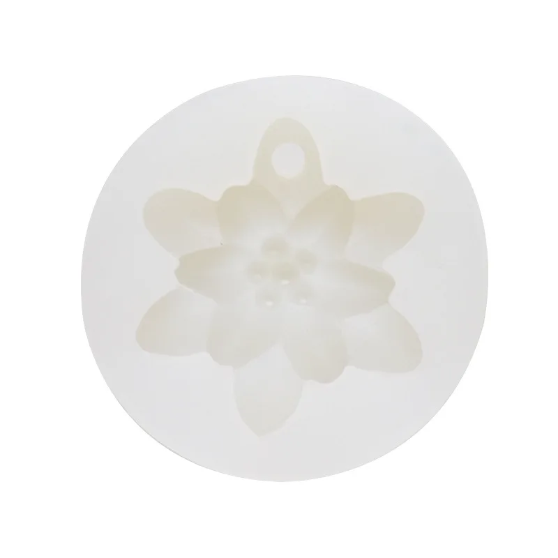 DIY Bakery Hanging Hole Camellia Cake Chocolate Fondant Mode Fragrance Handmade Soap Silicone Mould
