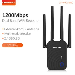 COMFAST – répéteur double bande 1200/5Ghz, 2.4 Mbps, amplificateur de Signal sans fil avec 4 antennes Ethernet 