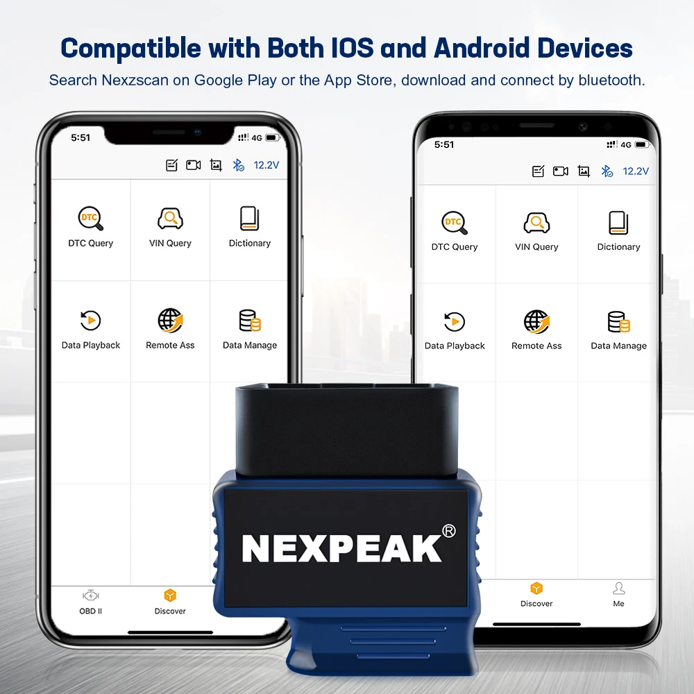 US $23.29 Nexzscan Obd2 Diagnostic Scanner Bluetooth Code Reader Work With IosAndroid Automotive Diagnostic Scanner Better Than Elm327