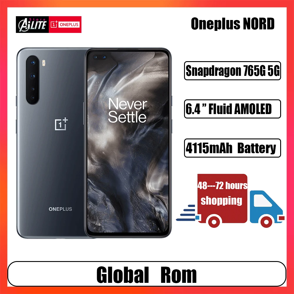 Глобальная версия OnePlus Nord смарт-телефон Snapdragon 76 5G B активно-матричные осид Andriod 48MP