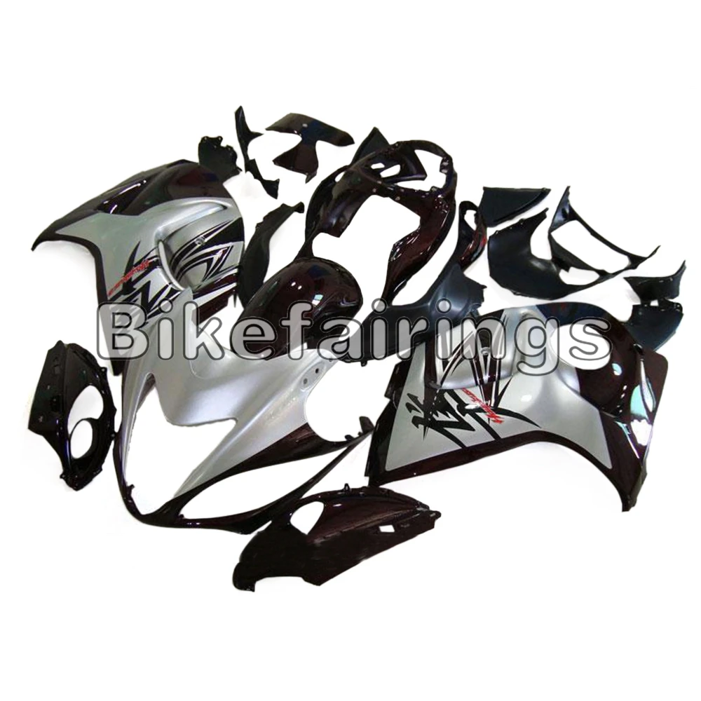 Full Fairing Kit For Suzuki GSXR1300 Hayabusa 2008 - 2016 08 09 10 11 12 13 14 15 16 ABS Motorcycle Cowlings Gloss Black Silver |