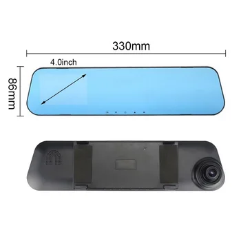

New Car rearview mirror driving recorder 4.0 inch Cam mirror dash camera dual camera car dvr full hd 1080P video recorder