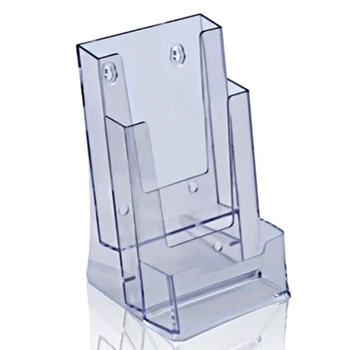 

Transparent Bookshelf Office Tri-Fold File Holder Business Card Brochure File Corporate Savings Clip