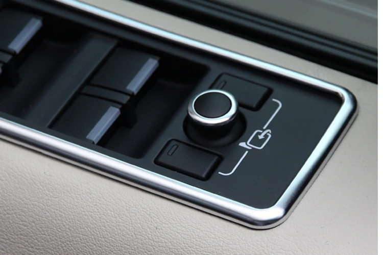 For Range Rover Sport Car Styling Accessories ABS Chrome Interior Door Window Lift Button Cover Trim